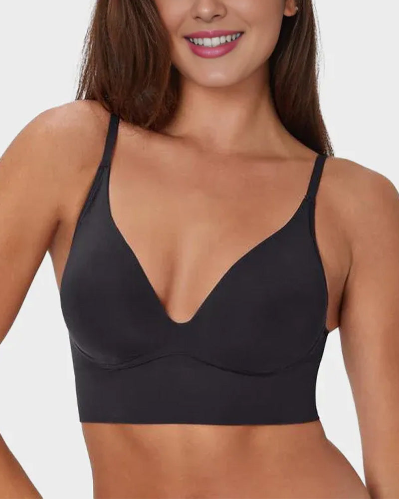Tiefer V-Drahtlos-Bralette für perfekten Halt und Komfort