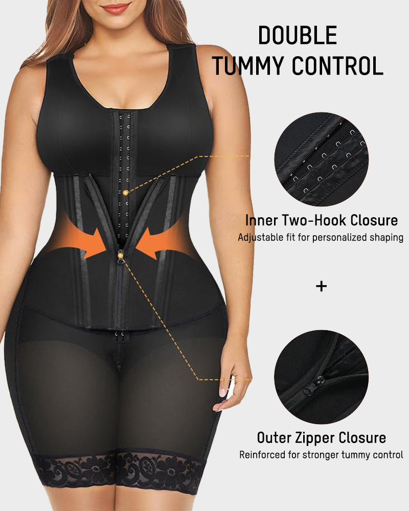 Kolumbianische Ganzkörper-Shapewear mit doppelter Bauchkontrolle