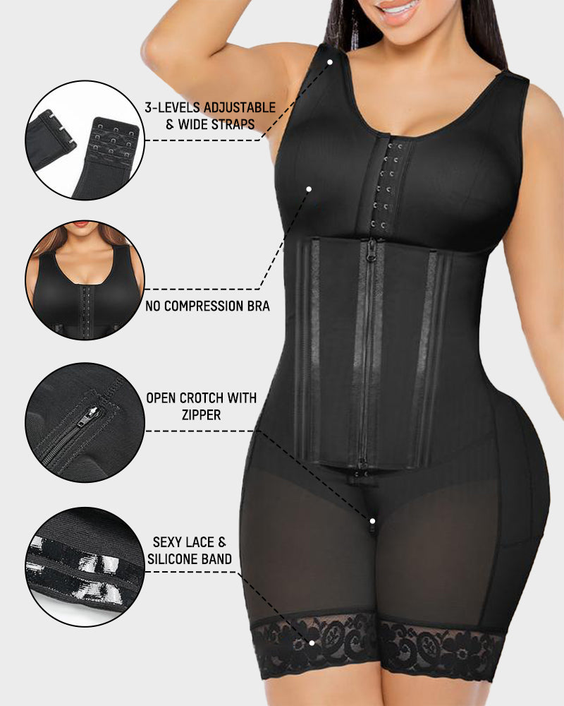 Kolumbianische Ganzkörper-Shapewear mit doppelter Bauchkontrolle
