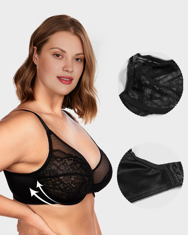 Spitzen-Mininmizer-BH mit voller Abdeckung – Petal
