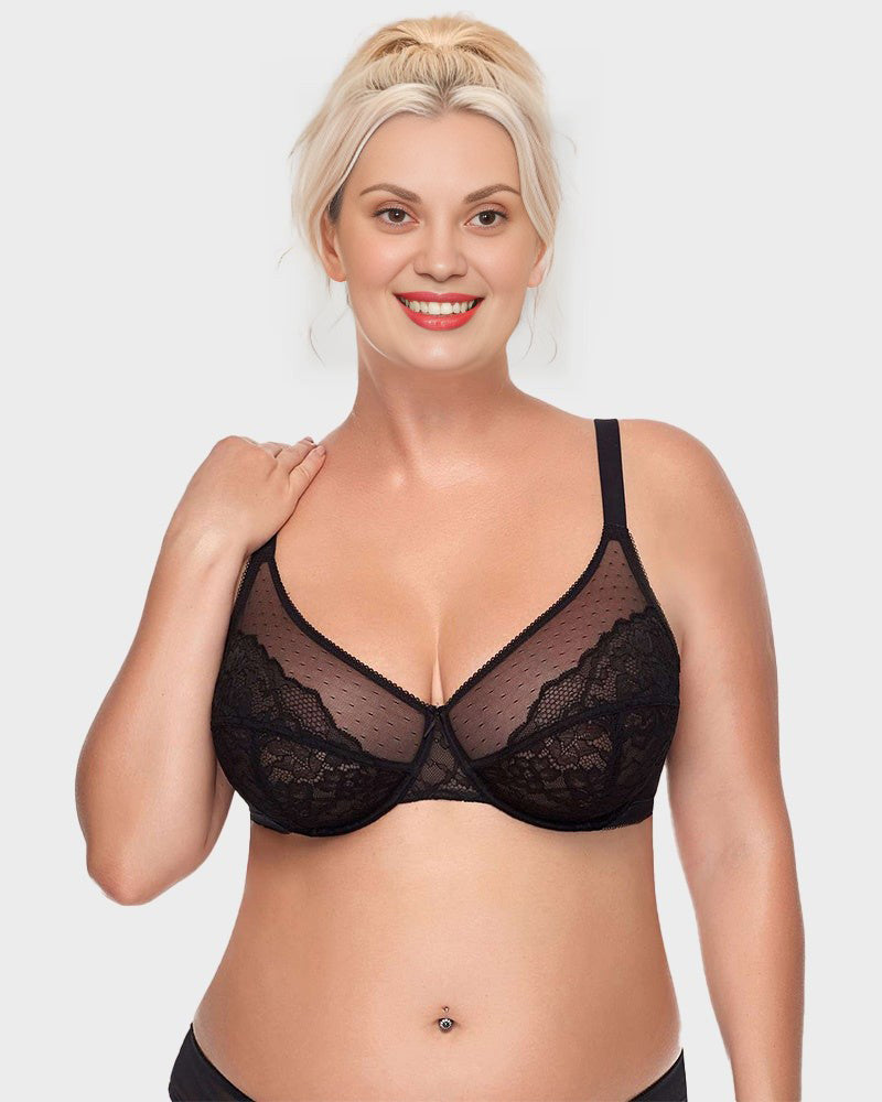 Spitzen-Mininmizer-BH mit voller Abdeckung – Petal