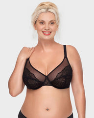 Spitzen-Mininmizer-BH mit voller Abdeckung – Petal