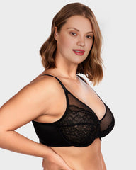 Spitzen-Mininmizer-BH mit voller Abdeckung – Petal