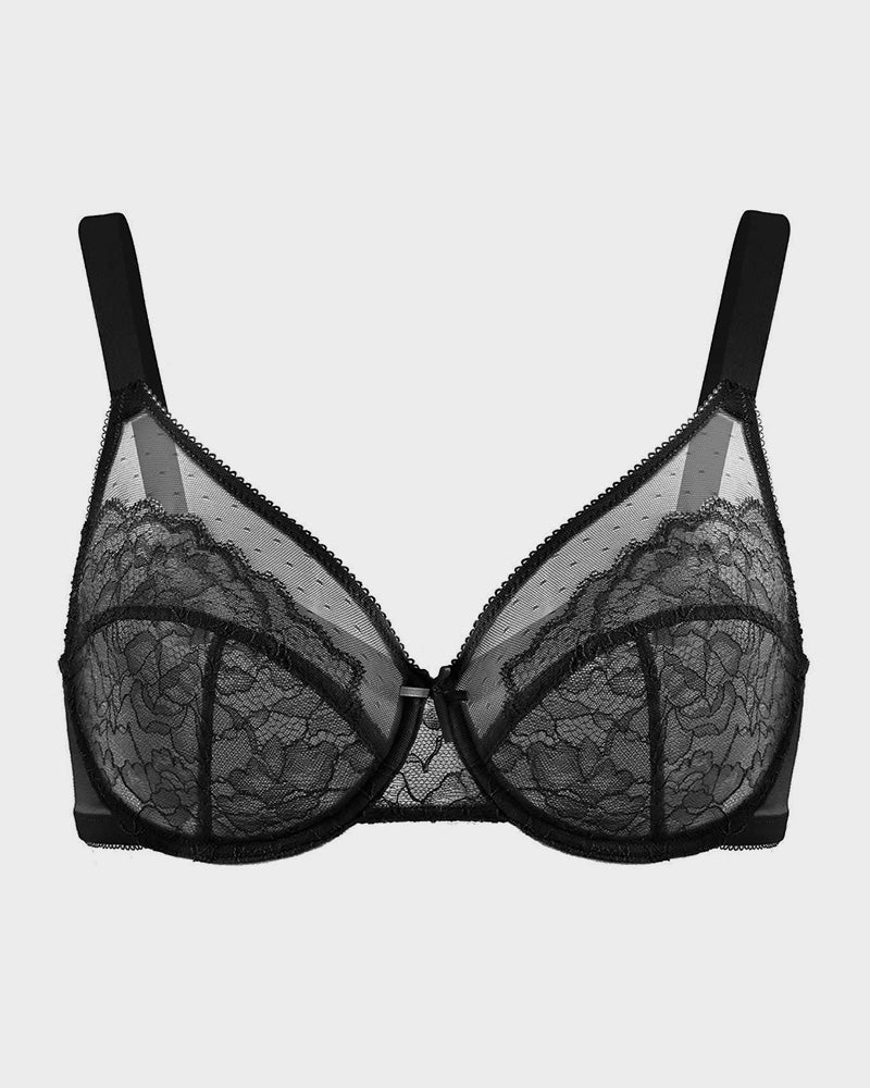 Spitzen-Mininmizer-BH mit voller Abdeckung – Petal