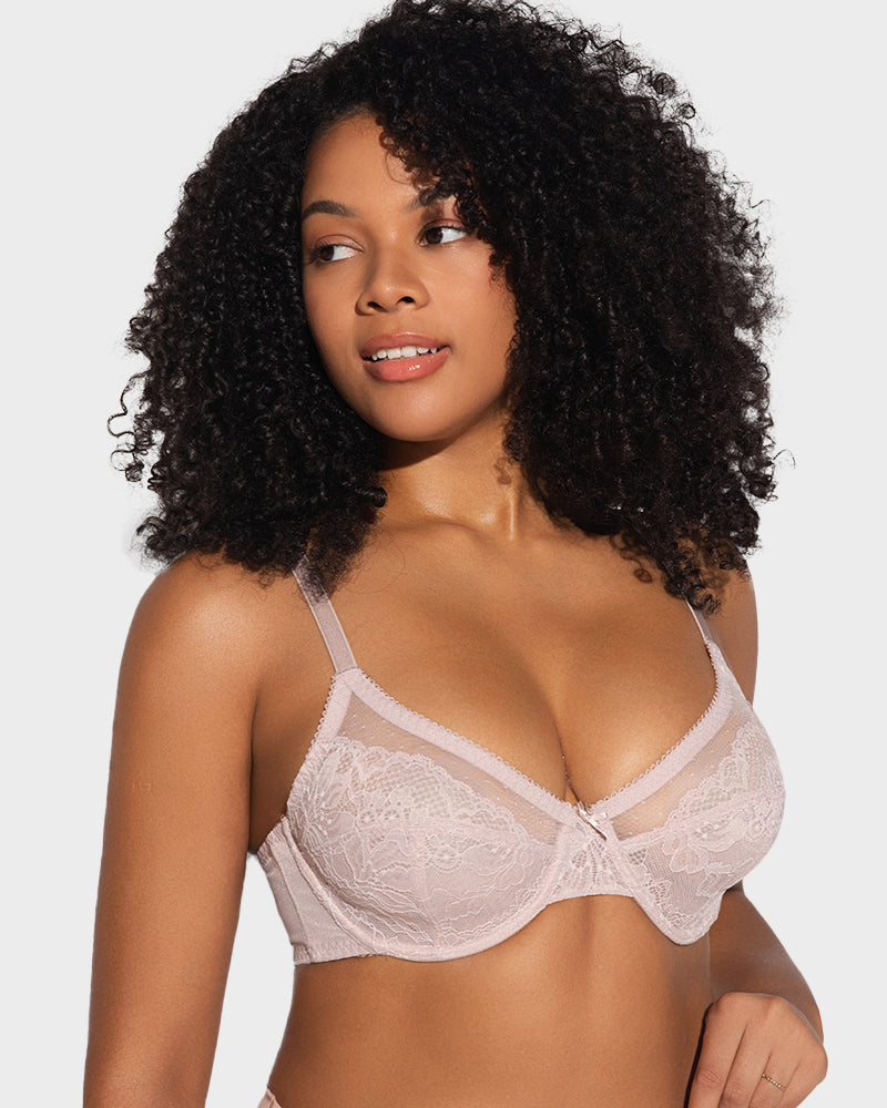 Spitzen-Mininmizer-BH mit voller Abdeckung – Petal