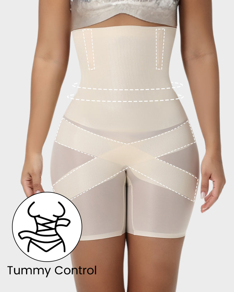 High-Waist Shaping-Shorts mit Kreuz-Kompression