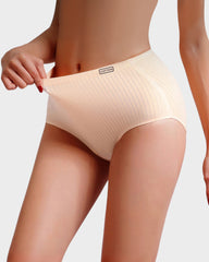 Nahtlose High-Waist Baumwollslips – Figurformend & Lifting (4er-Pack)