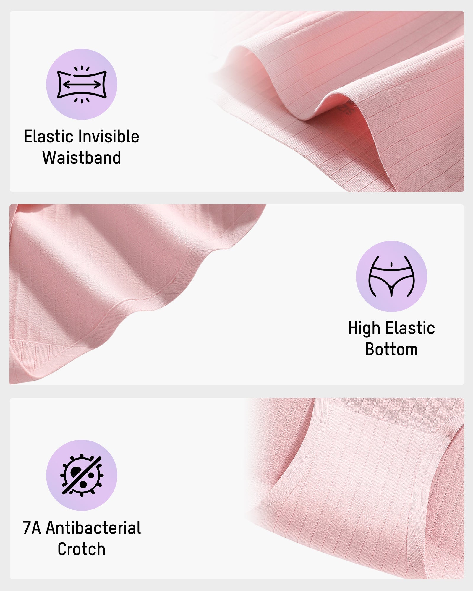 Nahtlose High-Waist Baumwollslips – Figurformend & Lifting (4er-Pack)