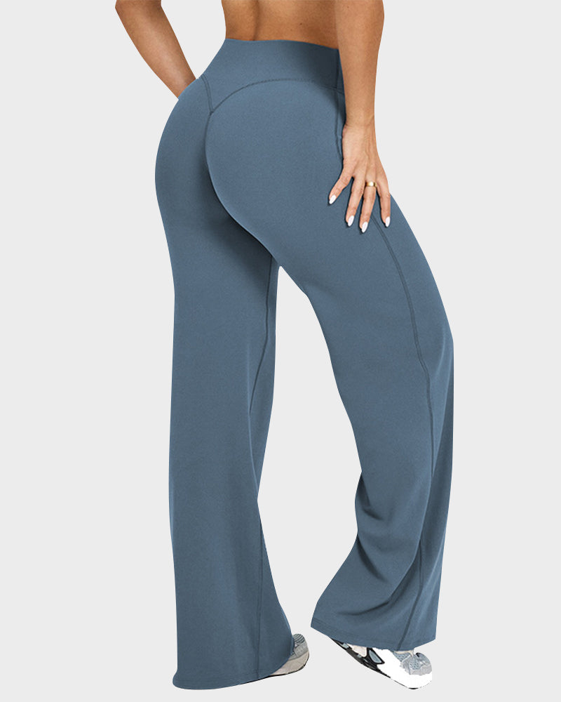 Bequeme High-Waist-Yogahose – elastisch & weit geschnitten