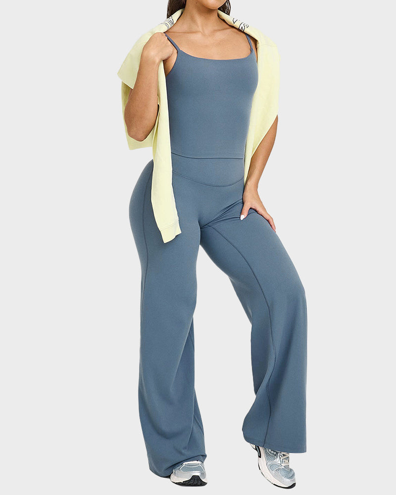 Bequeme High-Waist-Yogahose – elastisch & weit geschnitten