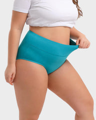 Hoch taillierte Baumwollslips mit voller Abdeckung – 4er-Pack