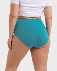 Hoch taillierte Baumwollslips mit voller Abdeckung – 4er-Pack