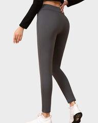 Wärmende High-Waist-Leggings mit Fleecefutter und Taschen