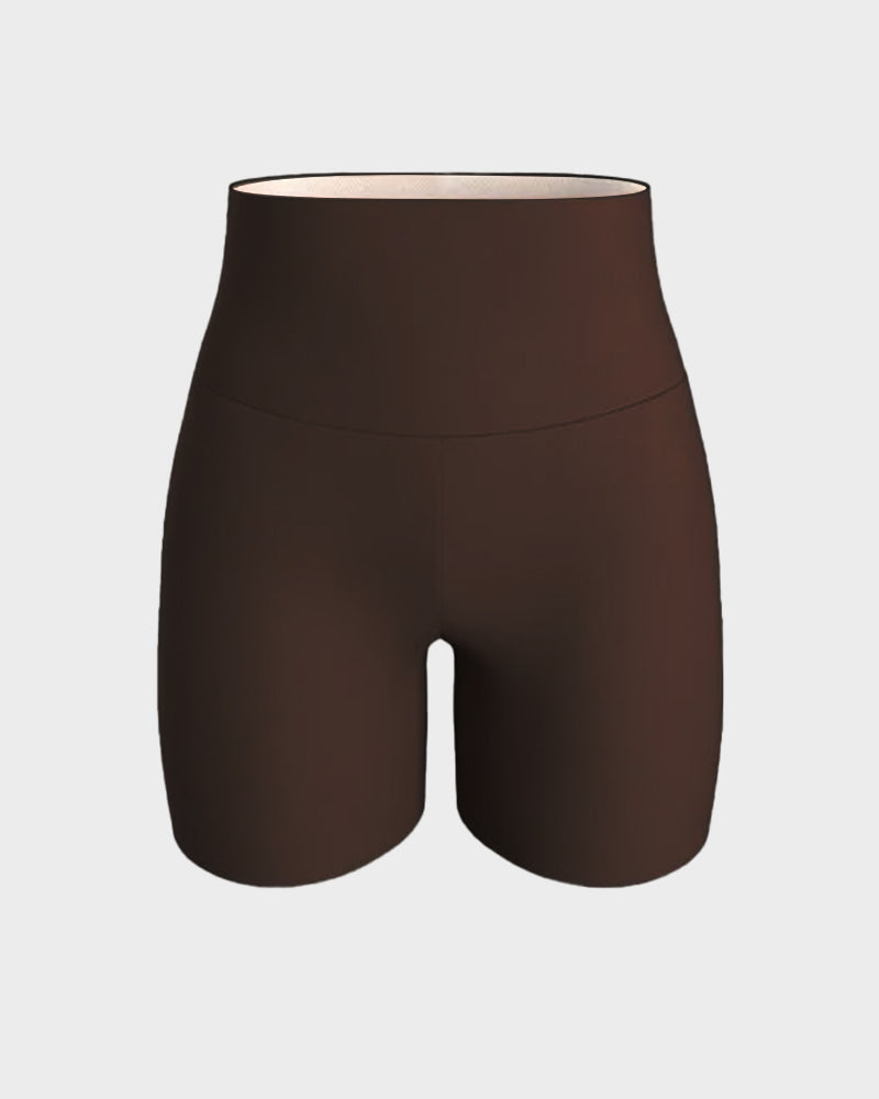 Leichte High-Waist Yoga-Shorts mit Formeffekt