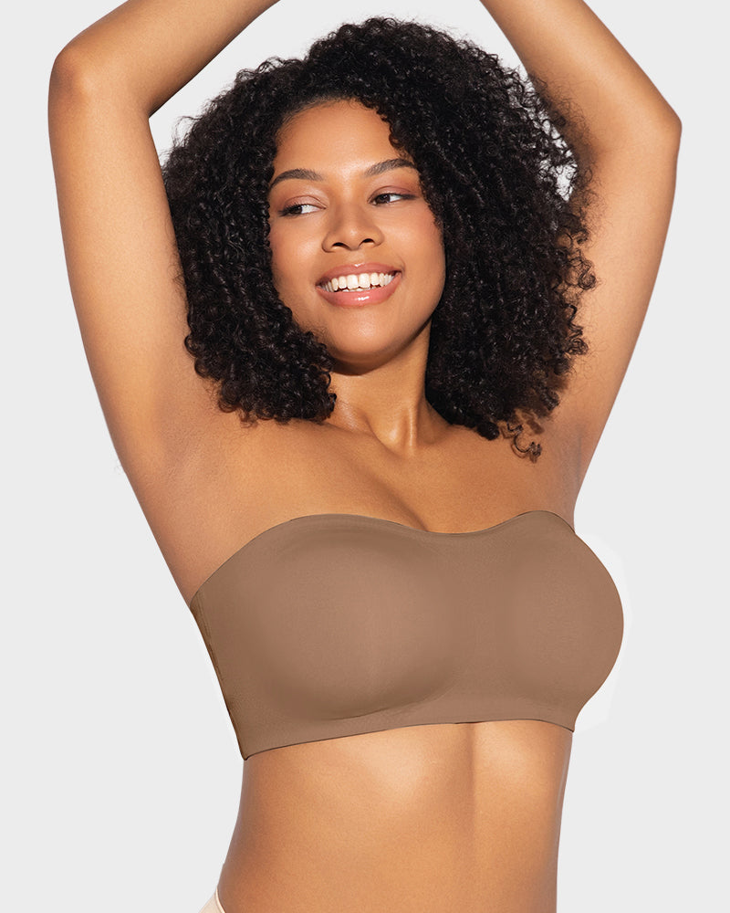 Rutschfester Bandeau-BH mit seitlichem Crossover-Haken