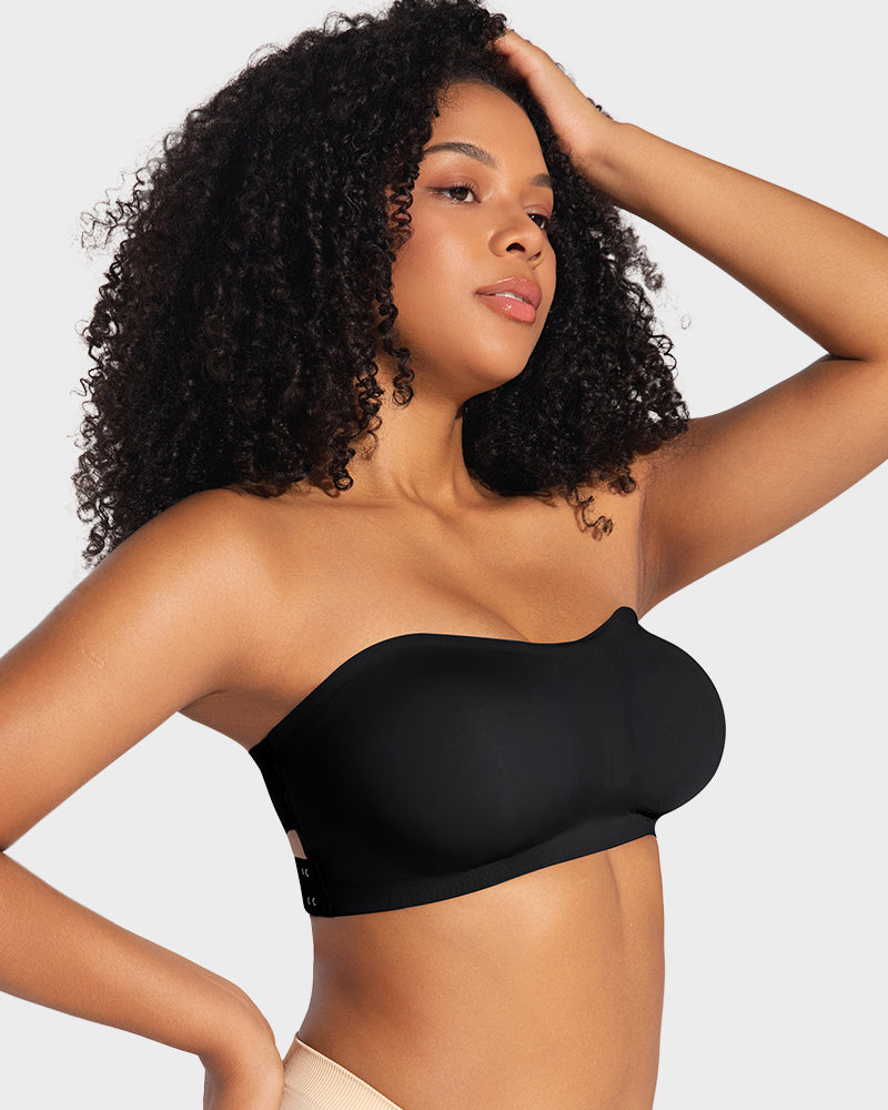 Rutschfester Bandeau-BH mit seitlichem Crossover-Haken