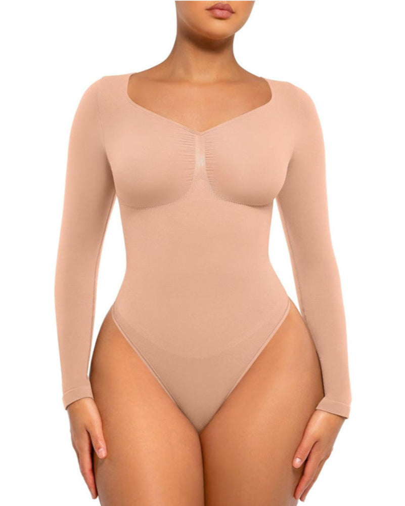 1+1 gratis Shaping-Body mit langen Ärmeln