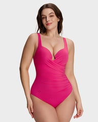 Plunge Underwire Tummy Control One-Piece Swimsuit