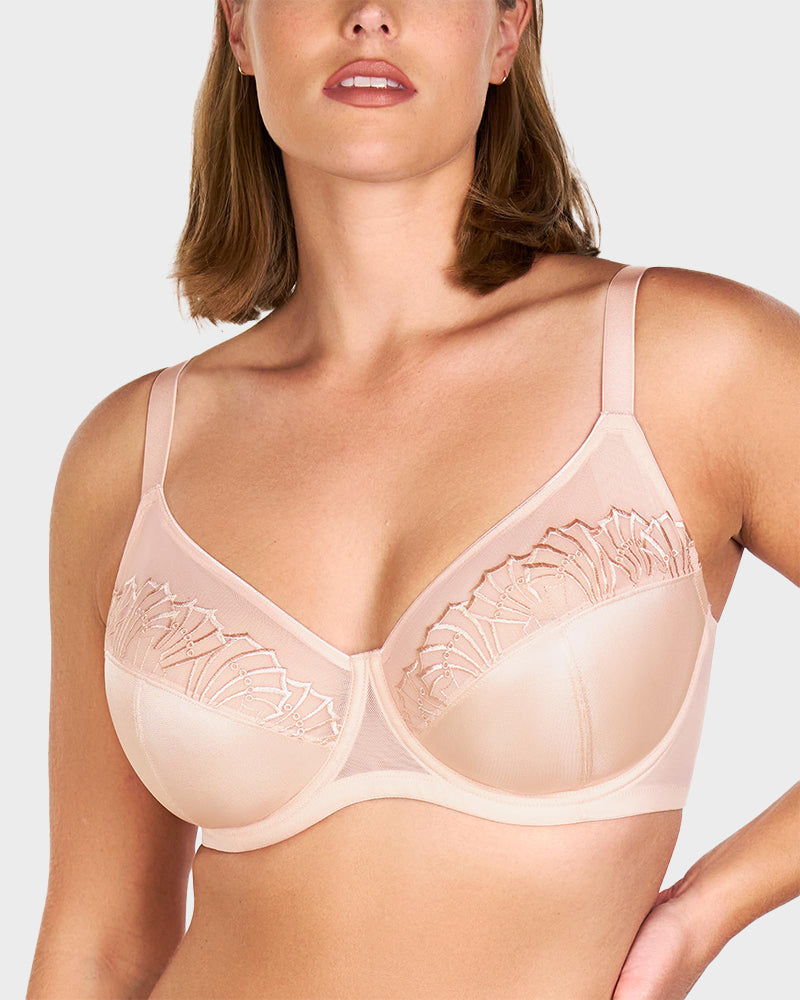 Plus-Size Minimizer-BH mit Perlen-Glanz und Spitze