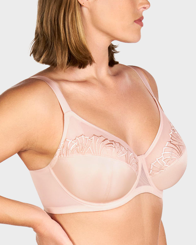 Plus-Size Minimizer-BH mit Perlen-Glanz und Spitze