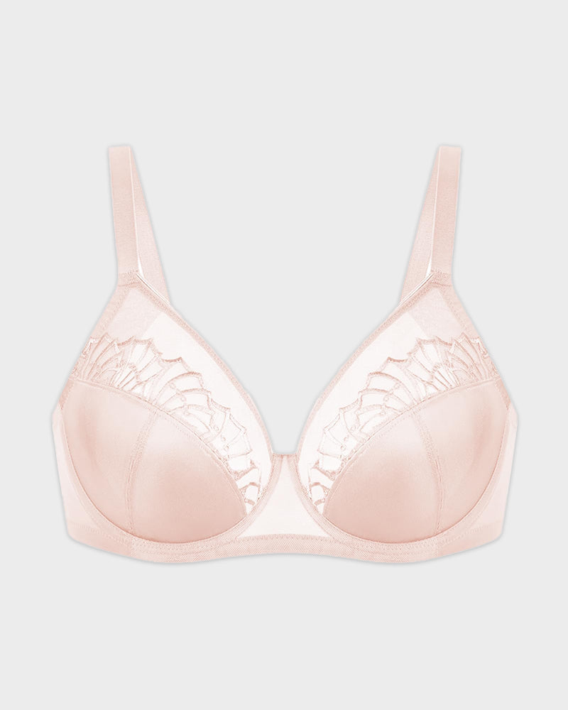 Plus-Size Minimizer-BH mit Perlen-Glanz und Spitze