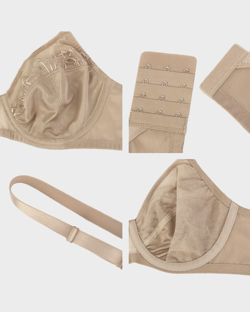 Plus-Size Minimizer-BH mit Perlen-Glanz und Spitze