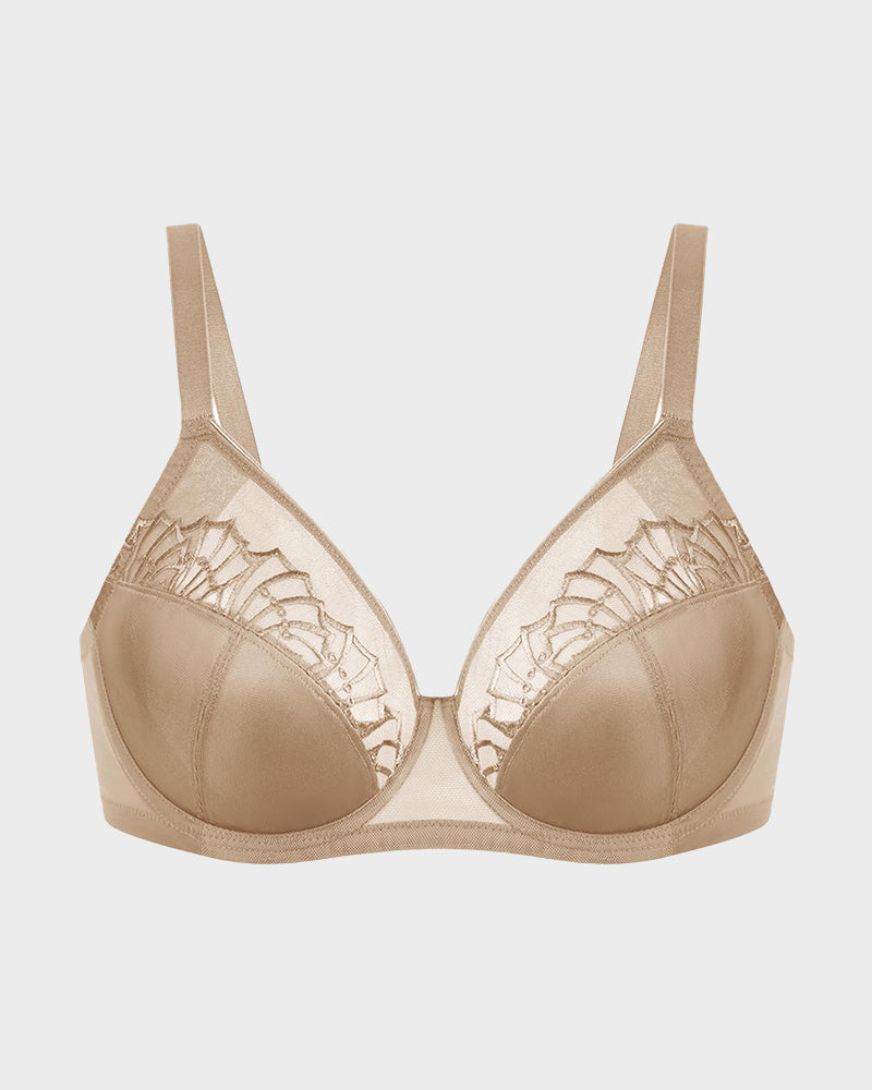 Plus-Size Minimizer-BH mit Perlen-Glanz und Spitze