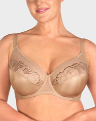 Plus-Size Minimizer-BH mit Perlen-Glanz und Spitze