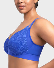 Plus Size Vollschalen-BH mit Bügel aus Spitze und Mesh