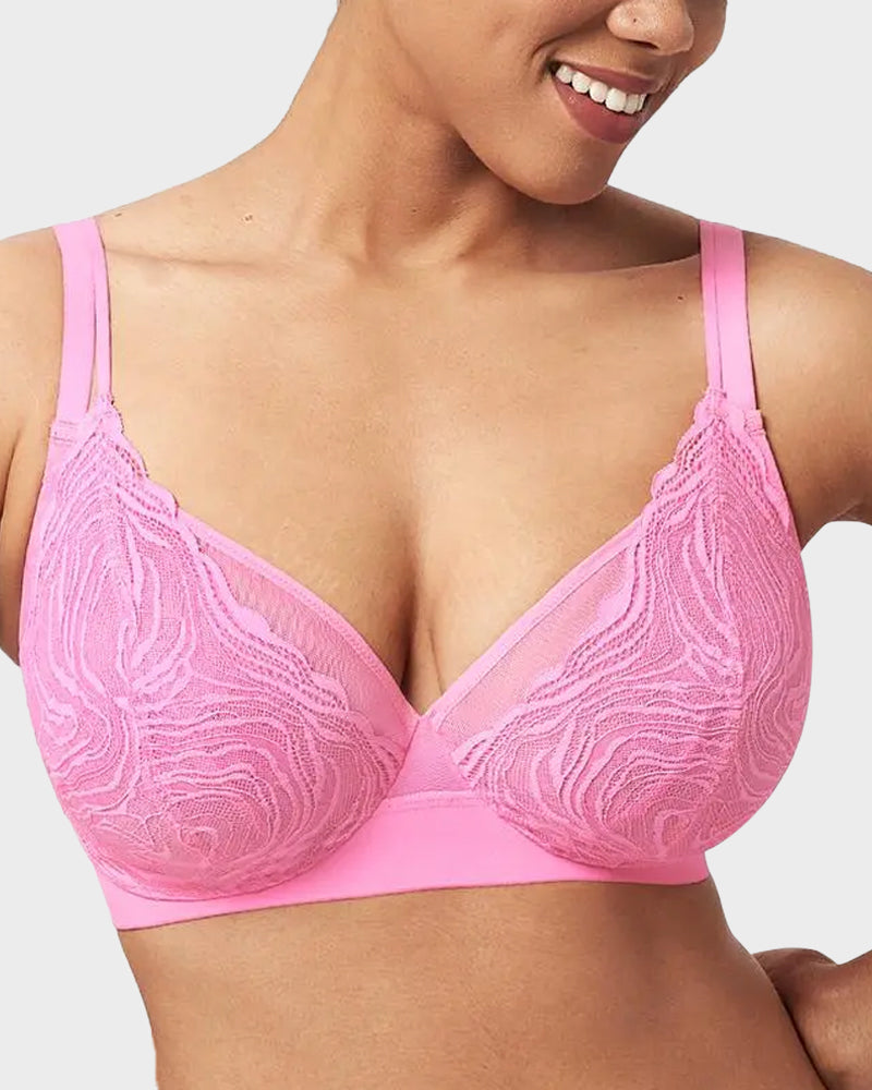 Plus Size Vollschalen-BH mit Bügel aus Spitze und Mesh