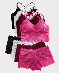 Romantisches Spitzen-Set – Bralette & Slip im zarten Look