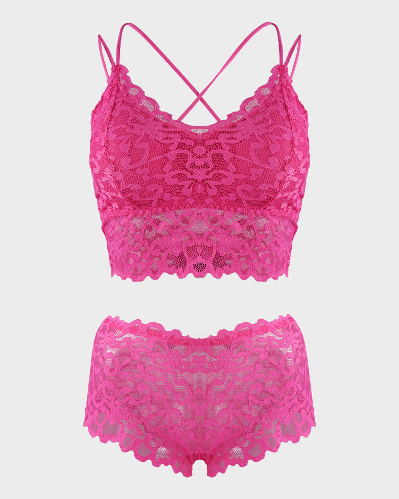Romantisches Spitzen-Set – Bralette & Slip im zarten Look