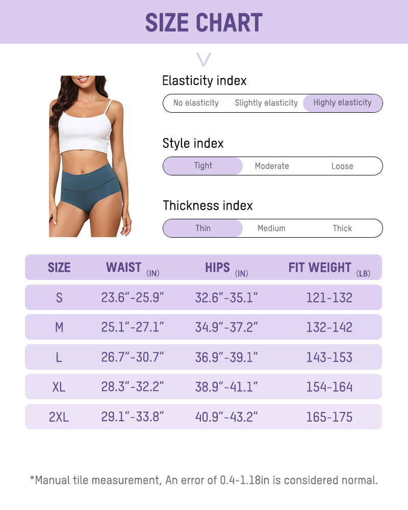 Nahtlose High-Waist Slips im 6er-Pack – Unsichtbarer Tragekomfort
