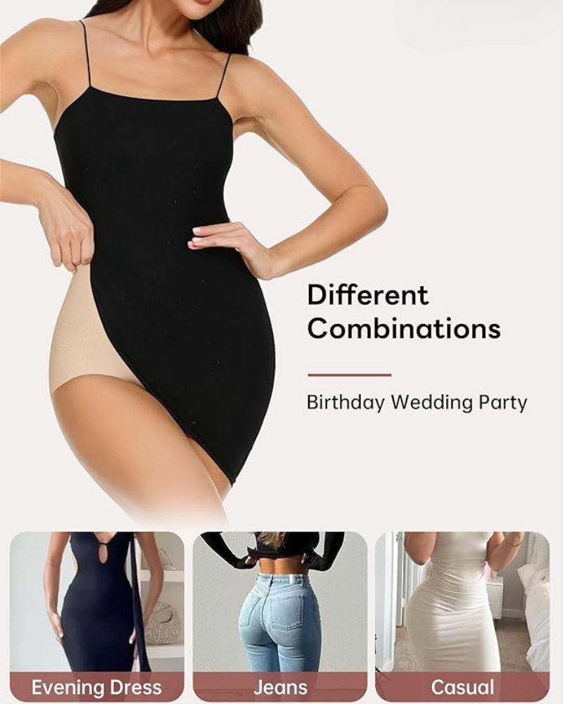 Nahtloser High-Waist Shaping-Slip mit Bauchkontrolle (3er-Pack)