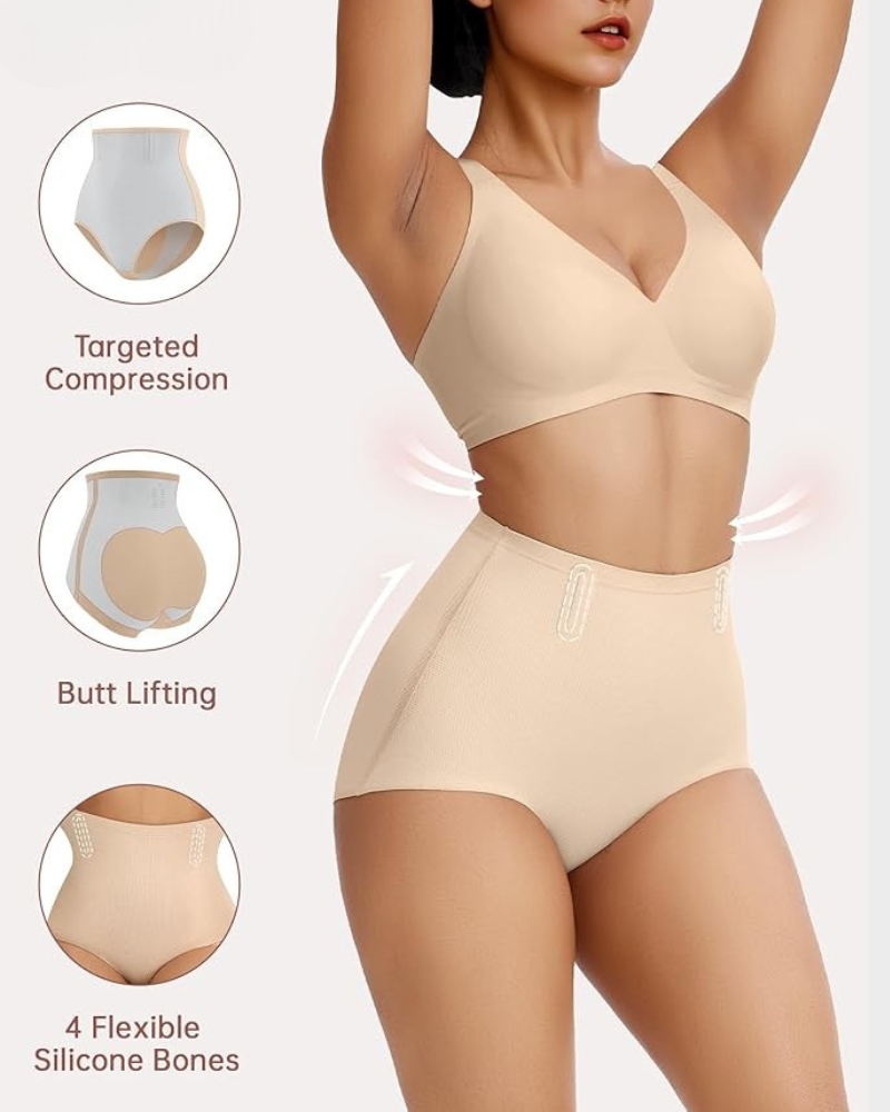 Nahtloser High-Waist Shaping-Slip mit Bauchkontrolle (3er-Pack)