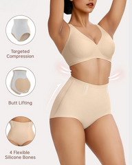 Nahtloser High-Waist Shaping-Slip mit Bauchkontrolle (3er-Pack)