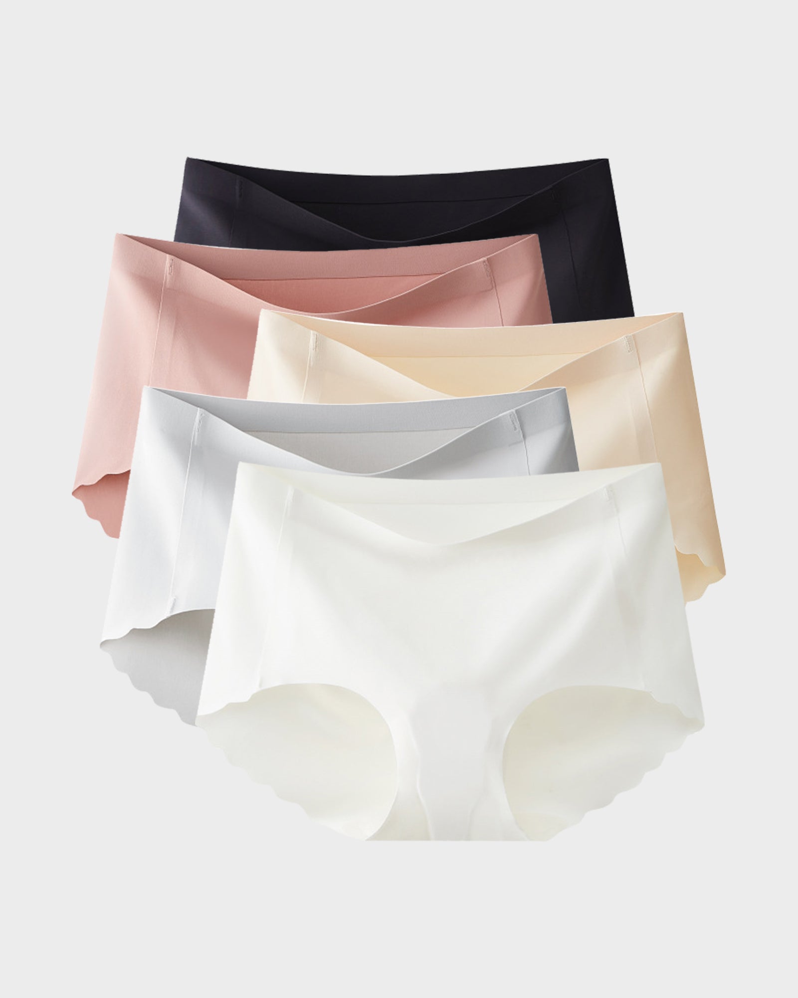 Nahtlose Slips mit seidigem, antibakteriellem Zwickel – Kein Camel Toe (5er-Pack)
