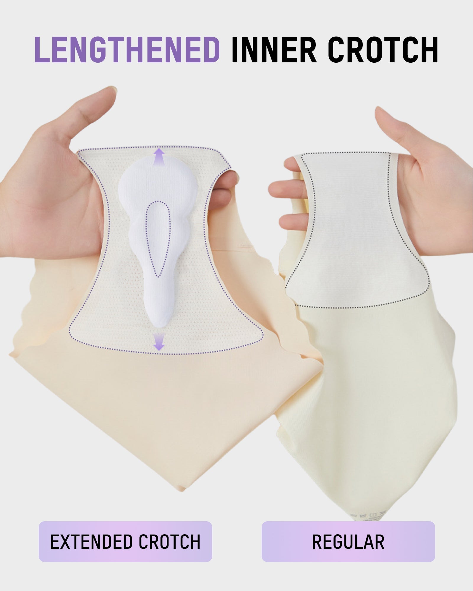 Nahtlose Slips mit seidigem, antibakteriellem Zwickel – Kein Camel Toe (5er-Pack)
