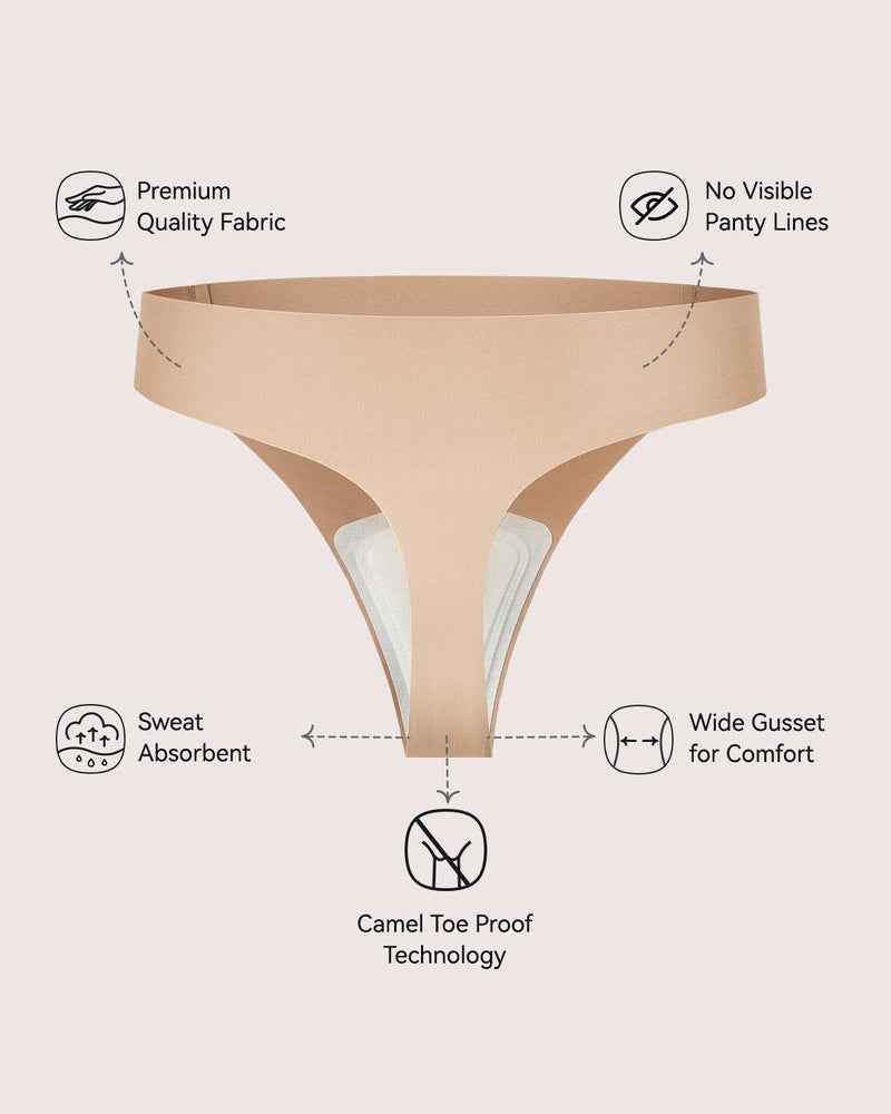 Nahtlose Slips gegen Camel Toe – 5er-Pack