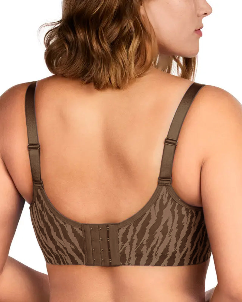 Ungefütterter Bügel-BH mit Zebra-Mesh Minimizer BHs– transparent & sexy
