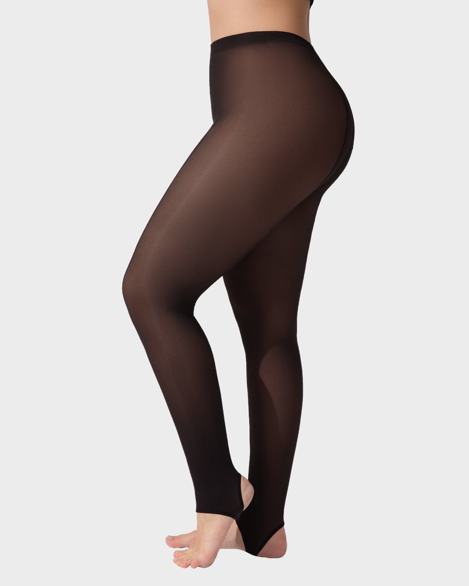 Formende, halbtransparente schwarze Strumpfhose