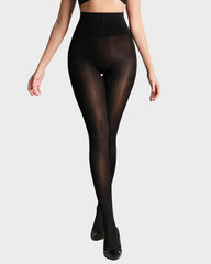 Formende, halbtransparente schwarze Strumpfhose