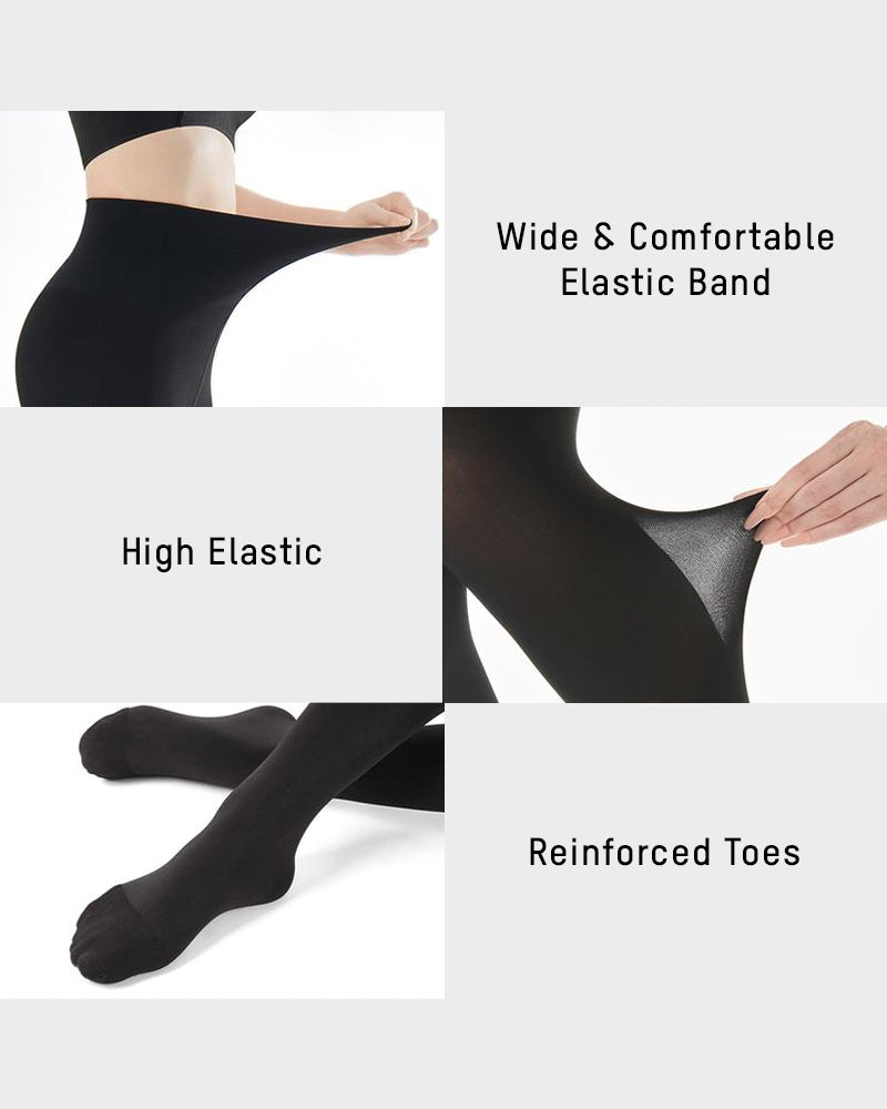 Formende, halbtransparente schwarze Strumpfhose
