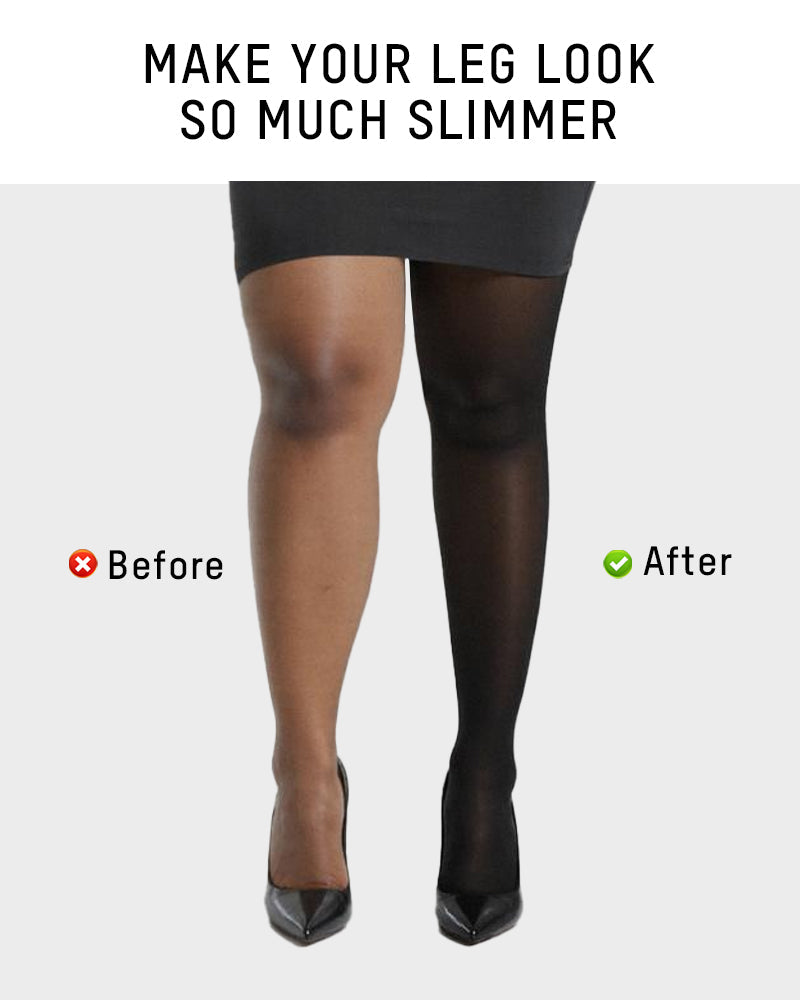 Formende, halbtransparente schwarze Strumpfhose
