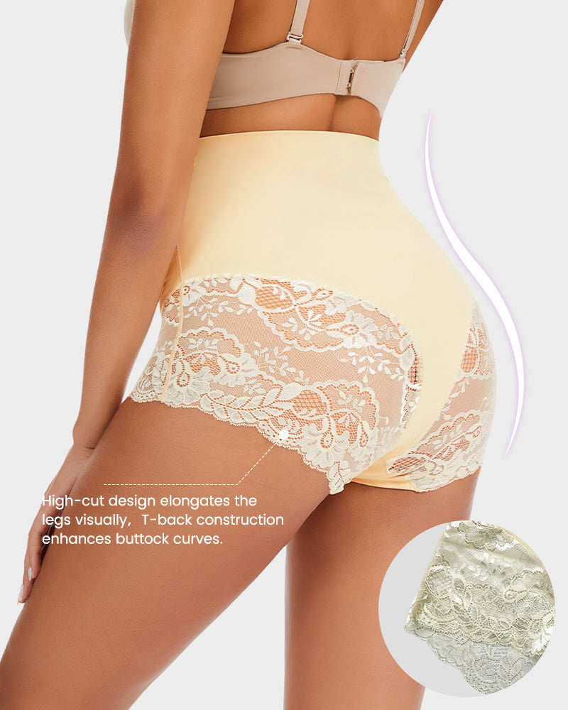 Transparente High-Waist-Spitzen-Slips – Formend & Verführerisch (2er-Pack)