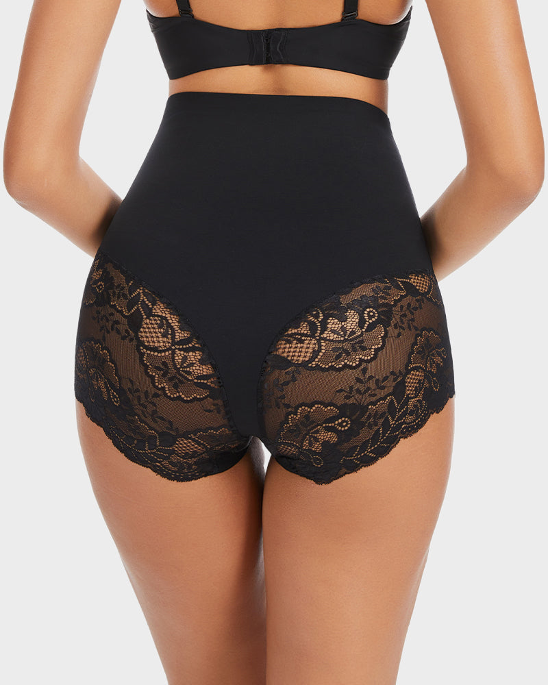 Transparente High-Waist-Spitzen-Slips – Formend & Verführerisch (2er-Pack)