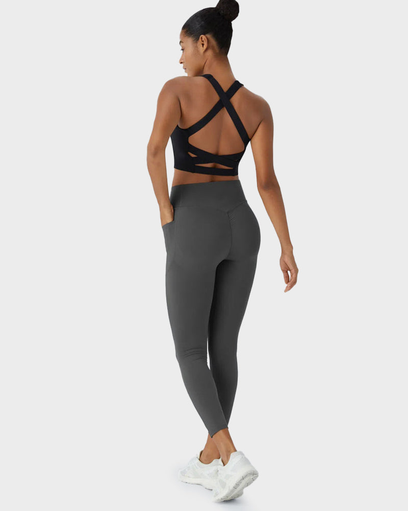 Po-Lifting Leggings mit Bauchkontrolle und Taschen