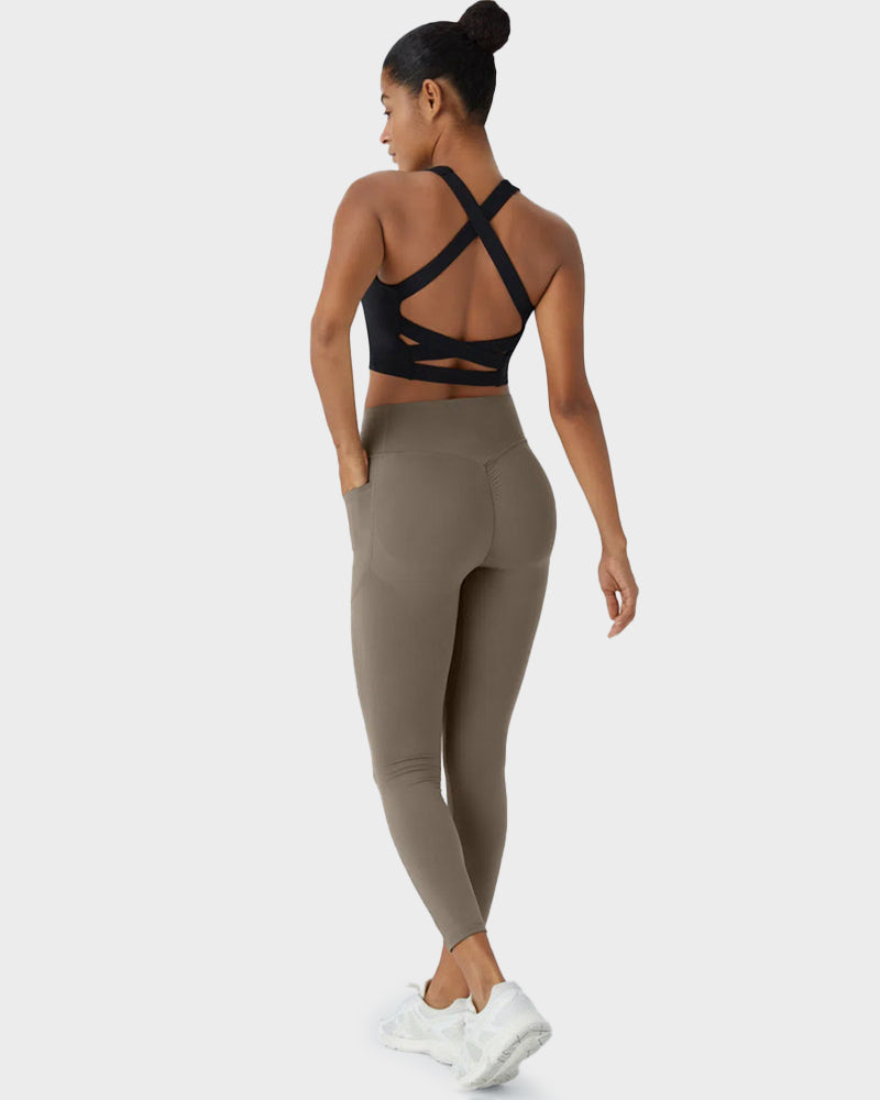 Po-Lifting Leggings mit Bauchkontrolle und Taschen