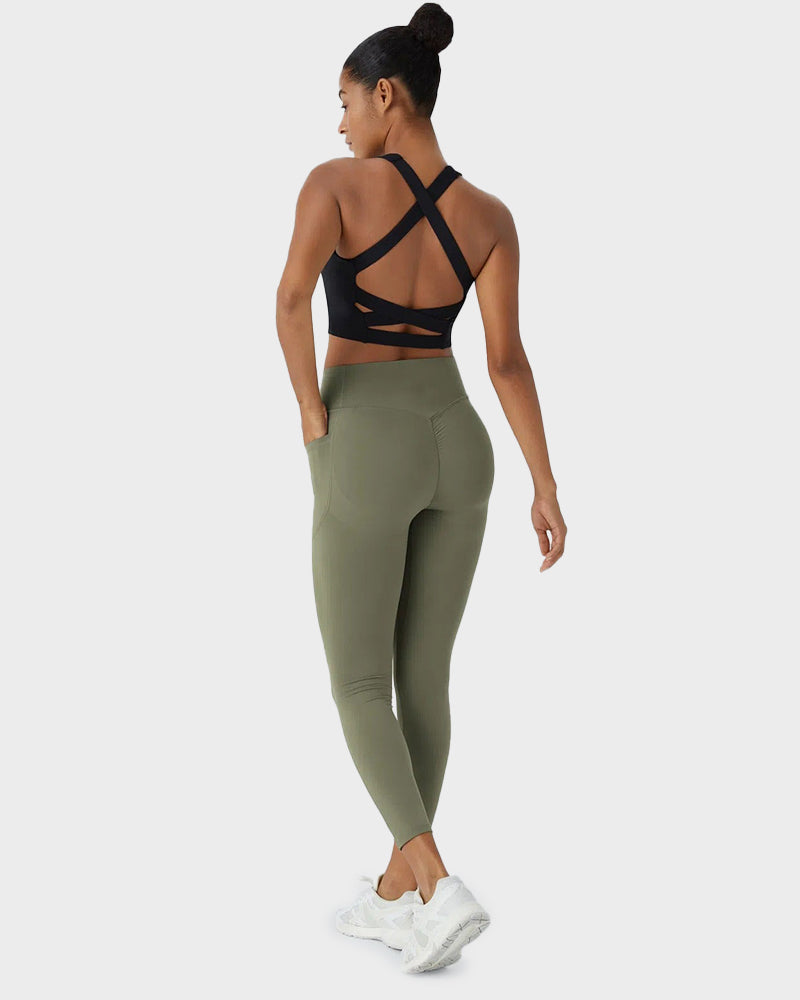 Po-Lifting Leggings mit Bauchkontrolle und Taschen