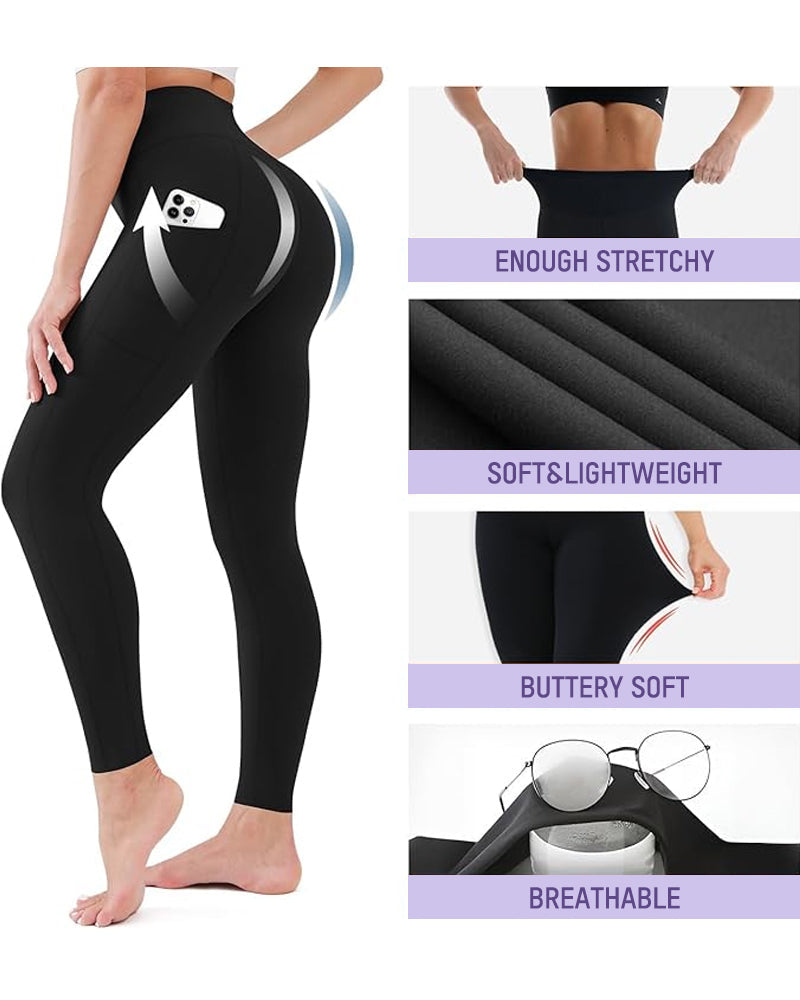 Po-Lifting Leggings mit Bauchkontrolle und Taschen